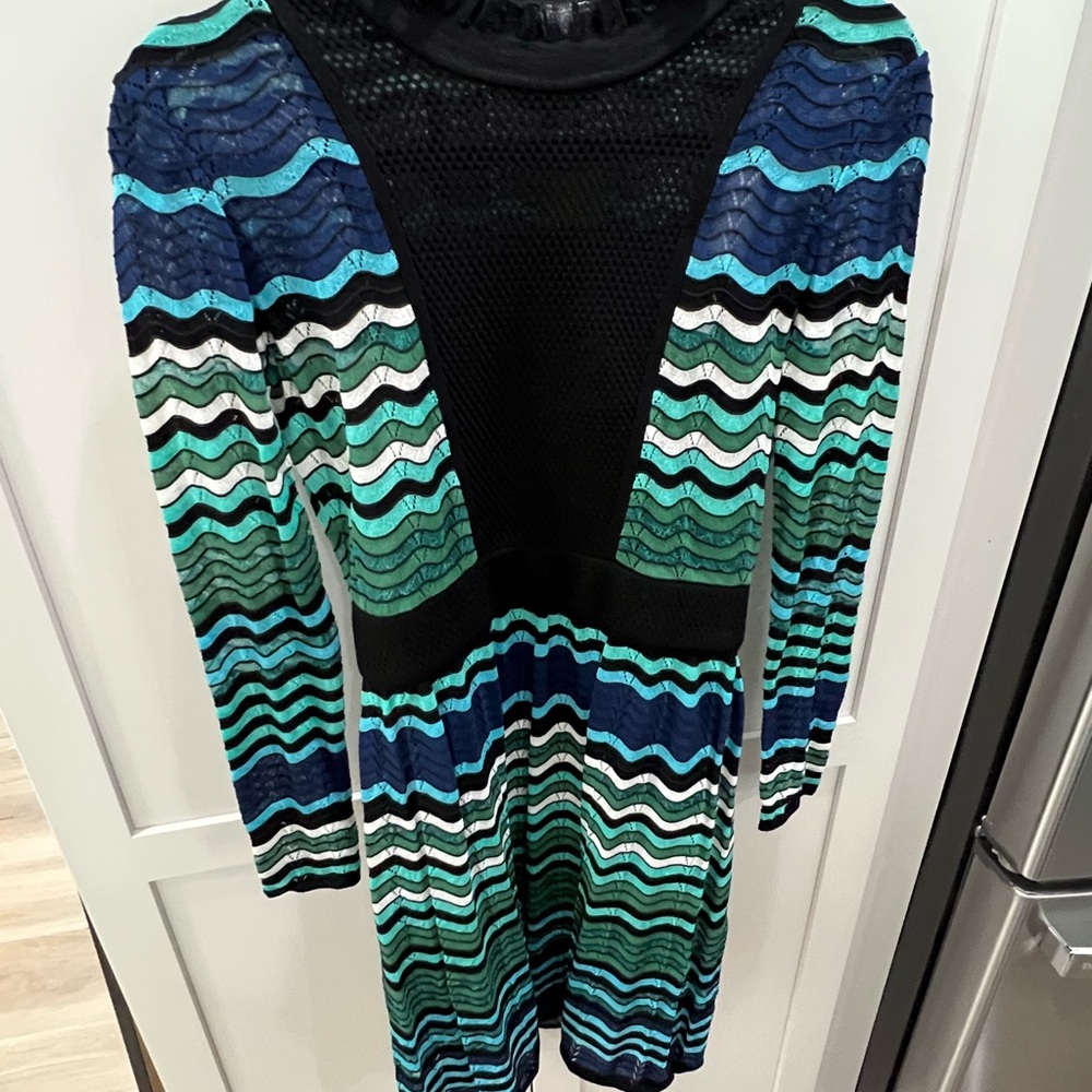 Missoni Long Sleeve Dress - Blue, Green, Black